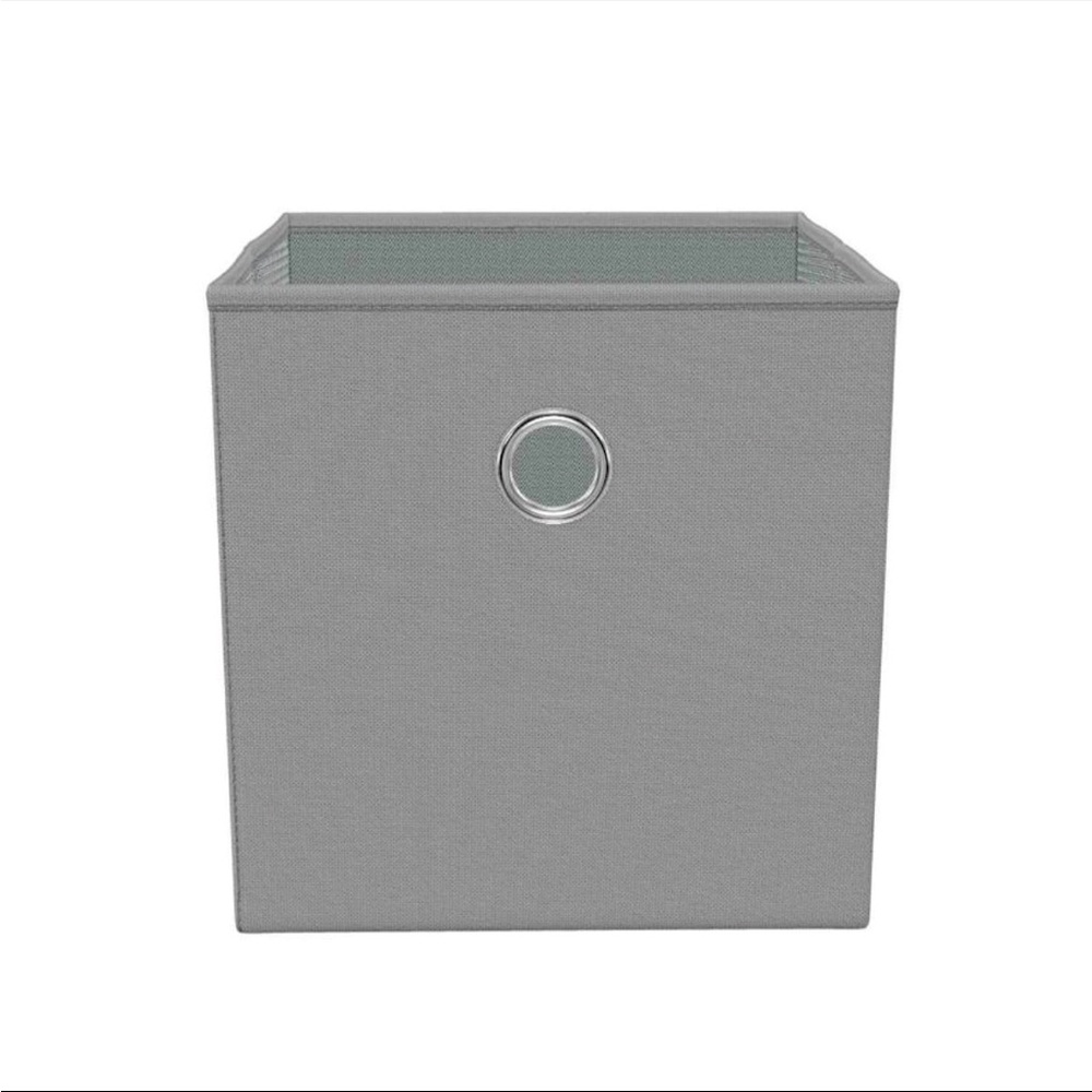 Pack of 4 Dark Gray Fabric Storage Bins
